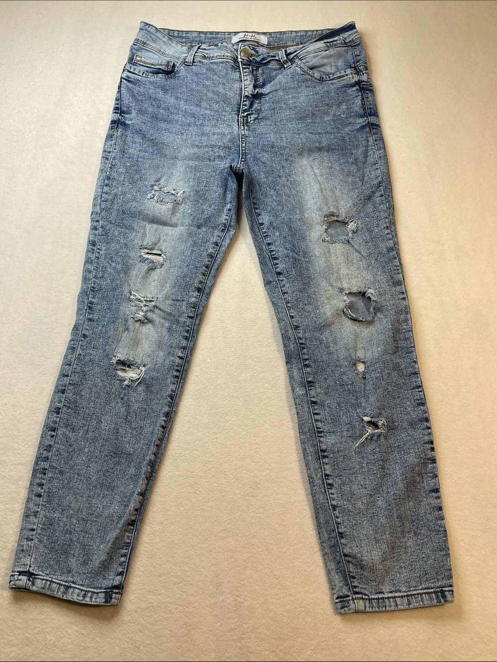 HARMONY & HAVOC SIZE 14 Women’s Ripped Light Blue Denim Jeans